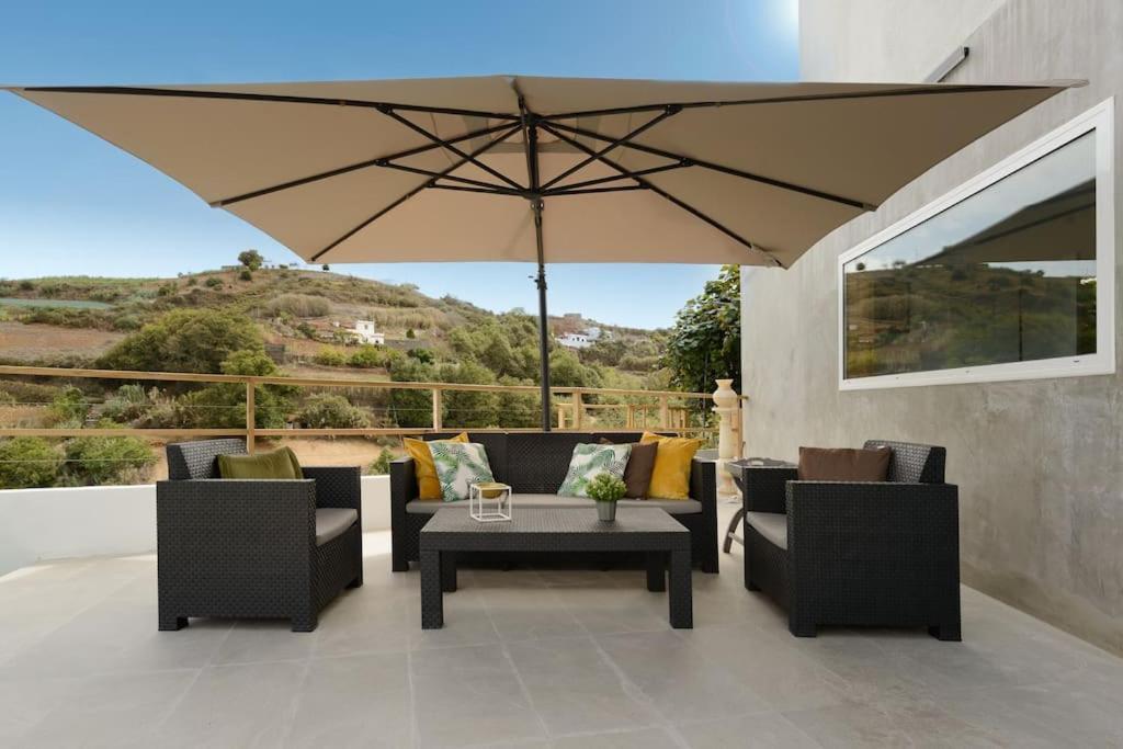 Villa Con Piscina Y Vista Al Mar Moya  Exterior foto