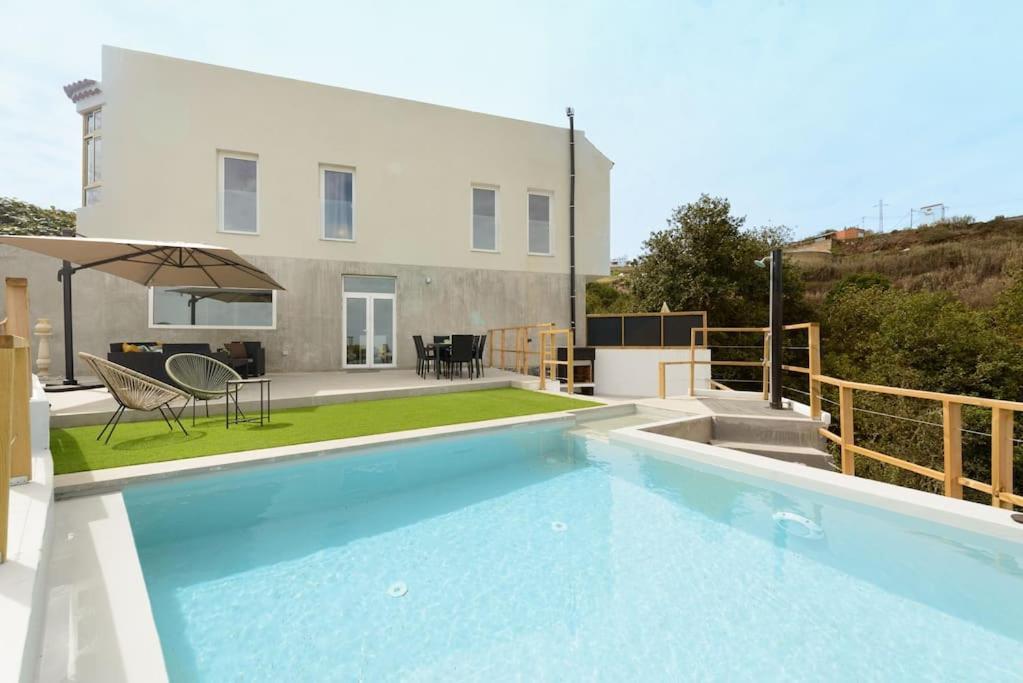 Villa Con Piscina Y Vista Al Mar Moya  Exterior foto